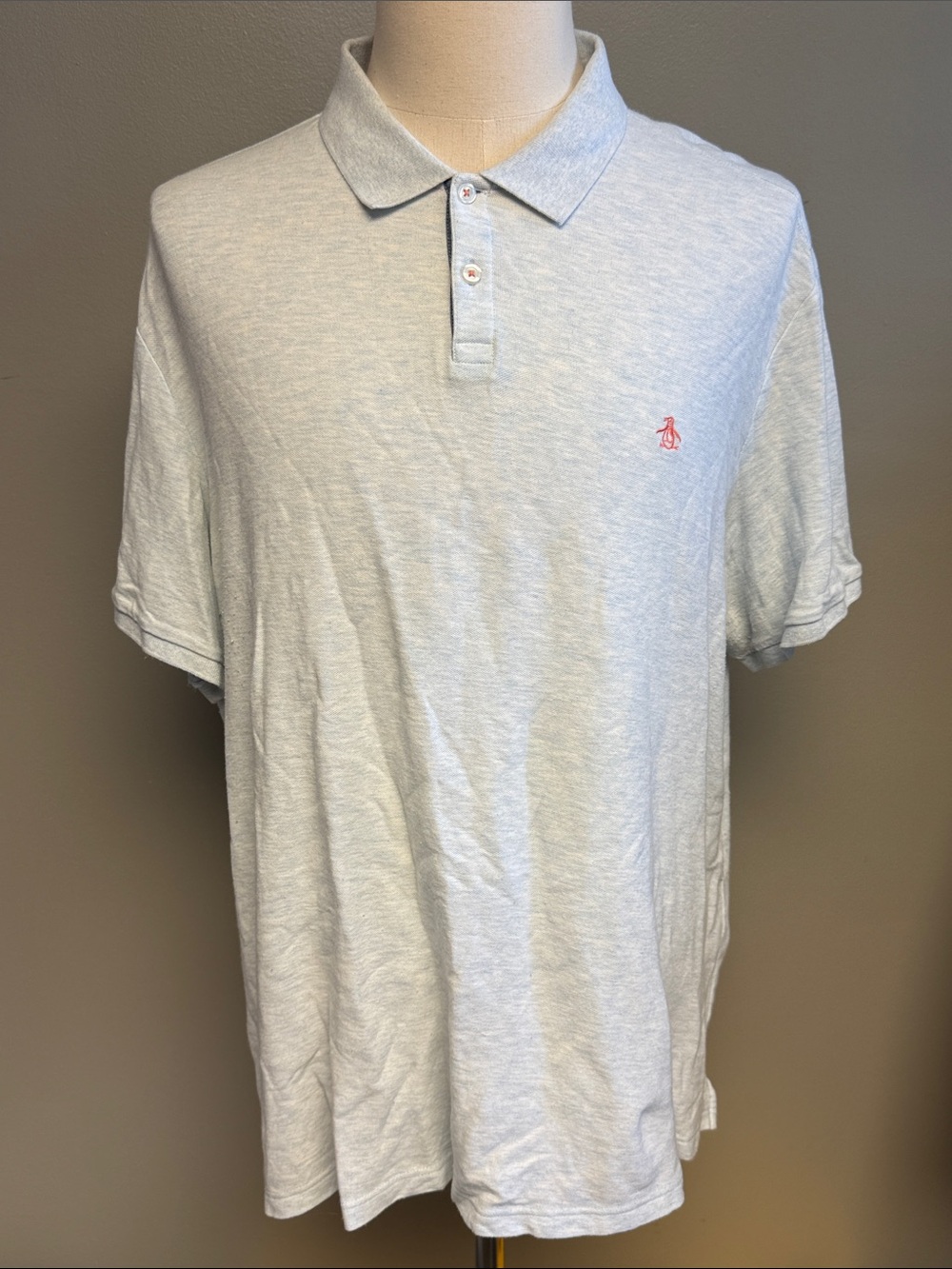 Original Penguin Munsingwear Polo Shirt Men's XXL Gray Cotton Short Sleeve